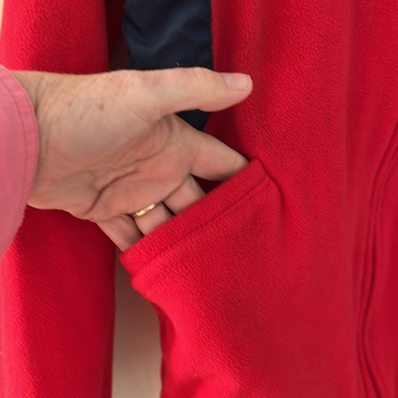 NFL REEBOK Patriots Red Fleece Full Zip Jacket Size S - Picture 5 of 9